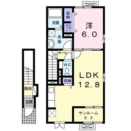 松本駅 バス7分  中山線　富士電機前下車：停歩16分 2階の物件間取画像